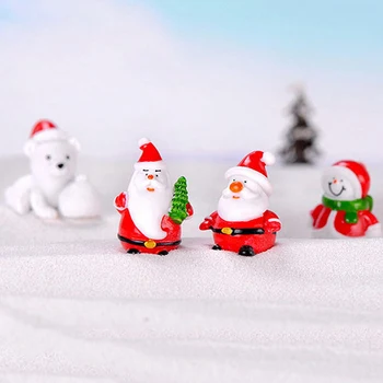 Miniatúrne Vianočný Stromček Santa Claus, Snehuliaci Terária Príslušenstvo Darčeka Víla Záhradné Figúrky Bábika Dom Dekor