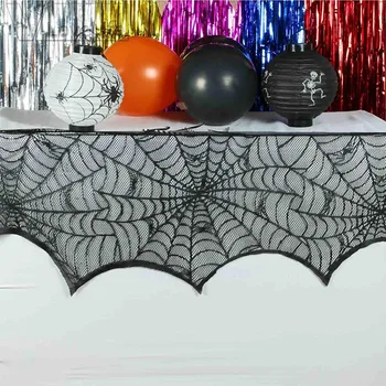 Black Pavučinu Krb Šatku Halloween Party Dekorácie Pozadie Čipky Black Spider Web Plášť Halloween Horror Rekvizity