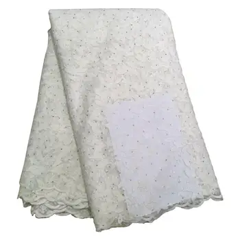 Vysoká kvalita african flower čipky textílie Vyšívané 5 metrov čipky textílie šitie DIY orezania pása s nástrojmi guipure šaty plavidlá príslušenstvo