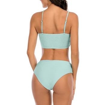 2020 Trblietavých Sexy Ruched Bikiny Žena, Plavky, Vysoký Pás Bikiny Žien Tangá Plavky Plážové Oblečenie Brazílsky Biquini Plavky
