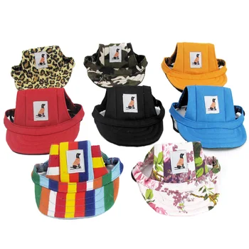 8 Sun Hat Farby Móda, psie Klobúk Leto pre Malý Pes Mačka šiltovku Clonu Spp S Ušné Otvory Pet Products Vonkajšie Príslušenstvo