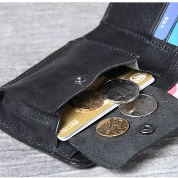 AETOO Jednoduché prvá vrstva kože krátke peňaženky, ručné ultra-tenké kožené retro peňaženky
