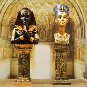 Únikové miestnosti hry dary Staroveký Egyptský Faraón Avatar Výzdoba Domov Tutankhamun Kráľ Hlavou, Obývacia Izba Hotel Dekor
