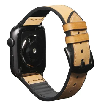 Nový Príchod Teplej Predaj Crazy Horse Kožený pás pre všetky apple hodinky Pásmo pre iwatch Nahradenie Úradný Drop shipping