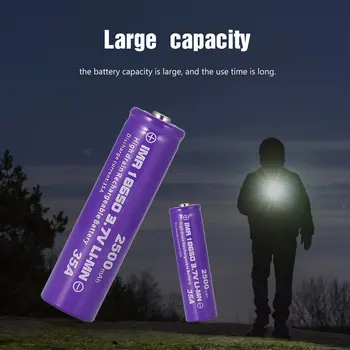 18650 Li-Ion 2500Mah Veľkú Kapacitu, 3,7 V Nabíjateľné Batérie, Led Baterky Baterky Modrá Nové Baterky Batérie