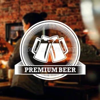 Pivný Obchod Nálepky Premium Piva Pivovar Vintage Shop Dekor Znamení Retro Bar, Pub Plagát Odtlačkový Vivyl