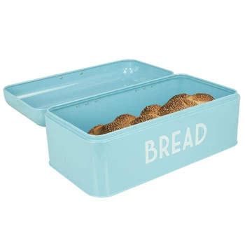 Retro Chlieb Box na Kuchynskej linke, Chlieb Bin Úložný Kontajner pre Chlebov, Pečiva a Viac, Ročník Inšpirovaný Dizajn, Turquoi