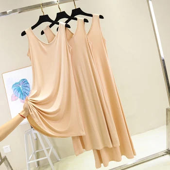 2020 lete nové Modálne bez Rukávov A-Line šaty žien Bežné Veľké veľkosti, tvaru vesta šaty módne Voľné Členok-Dĺžka šaty ženy
