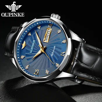 OUPINKE Swiss Automatické mechanické hodinky mužov Luxusné Obchodné Dropshipping Top Značky Hodiny Diamond Náramkové Hodinky Relojes Hombre