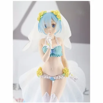 22 cm Anime Re:Život v inom svete od nuly údaje svadobné šaty Rem PVC akcie obrázok zber model hračky