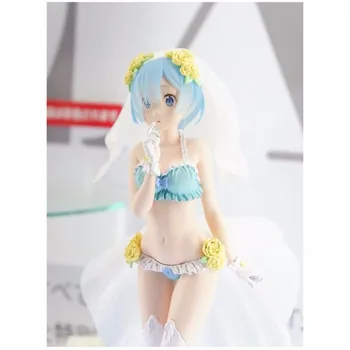 22 cm Anime Re:Život v inom svete od nuly údaje svadobné šaty Rem PVC akcie obrázok zber model hračky