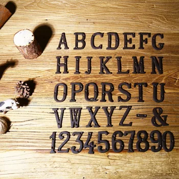 Kovové Písmená, Čísla, liatinové Dekorácie Dom Prihlásiť Doorplate DIY Cafe Stena Dropshipping