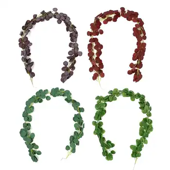 4 farby Umelé Rastliny Viniča Girlandy Ratan Kvetinové Svadobné Dekor Falošné Zelené kvety Steny v Obývacej Izbe Strana Domov Zelená Výzdoba