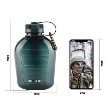 Plastové BPA Free Turistika Kempovanie 1L High-capacity Fľaša na Vodu Vonkajšia Športová Fľaša na Vodu S Popruh Nové 2020