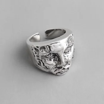 Skutočné 925 Sterling Silver Tvár Krúžok Pre Módu Ženy Svadobný Dar Srdce Držať Spolu Romantické, Jemné Šperky