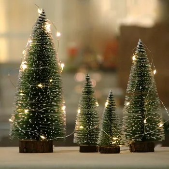 Vianočný Stromček Nový Rok Mini Vianočný Stromček Malý Borovice adornos de navidad Ploche Mini Vianočný Dekor