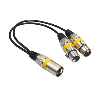 3Pin Xlr 1 Muž Naar 2 Vrouwelijke Audio Verlengkabel Microfoon Sk Audio Splitter Kabel Lijn Voor Mixér Nahrávač