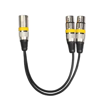 3Pin Xlr 1 Muž Naar 2 Vrouwelijke Audio Verlengkabel Microfoon Sk Audio Splitter Kabel Lijn Voor Mixér Nahrávač