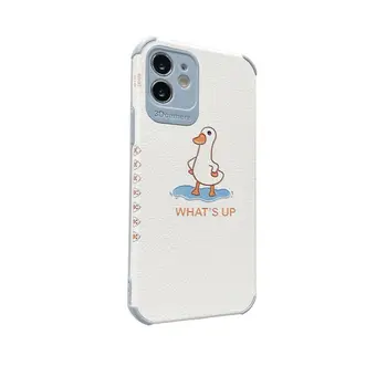 CASEIER Strane Cartoon Kačica Ovčej Telefón puzdro Pre Apple iPhone 11 12 Mini Pro Max XR XS X 6 7 8 6S Plus SE 2020 Fundas Coques