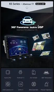 Ownice Android 7.1 2DIN 360 Panorama autorádio DVD Prehrávač, GPS Navi ForHYUNDAI IX25 2016 4G LTE DSP SPDIF