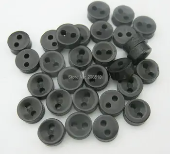 NBNLON tlačidlá biele/čierne tlačidlá 6 mm guľatý tvar 300pcs šitie remesiel tlačidlo pre hračky, dekorácie