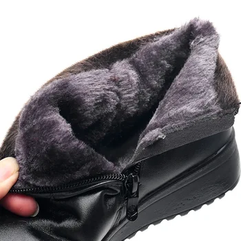 2021 módne zimné topánky dámske kožené členkové topánky na jeseň kliny pohodlné topánky dámske