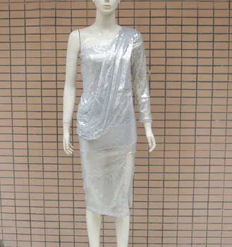 2020 Populárne, Nový-Ramenný Split Sequined Pohľadu Šaty, Nočný Klub Štýl Večerné Šaty dámske formálne šaty