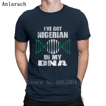 Nigéria Dna T Shirt Humor Jar Jeseň Fitness Bavlna Vintage Kolo Golier Tlač Tričko Slim