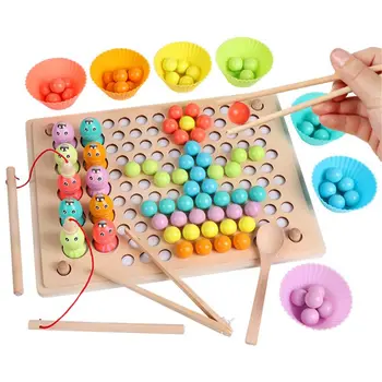 Deti Hračky Montessori Drevené Hračky Ruky Mozgu Školenie Klip Korálky Puzzle Dosky Matematické Hry Dieťaťa Skoro Vzdelávacie Hračky Pre Deti,