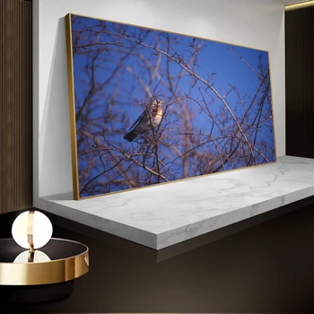 Zviera olejomaľba hnedého vtáka plátno office obývacia izba chodba domáce dekorácie nástenná maľba