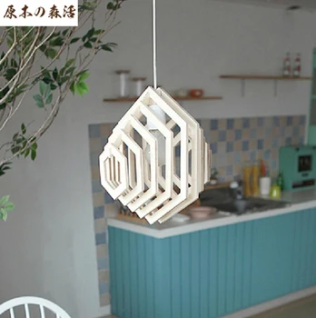 Kórejský Jednoduché Čínske Drevený Prívesok Lampa Moderné Módne Kávy Hala Luster Osvetlenie Romantický Pastoračnej Obývacia Izba