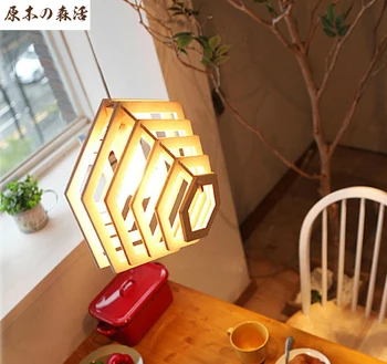 Kórejský Jednoduché Čínske Drevený Prívesok Lampa Moderné Módne Kávy Hala Luster Osvetlenie Romantický Pastoračnej Obývacia Izba