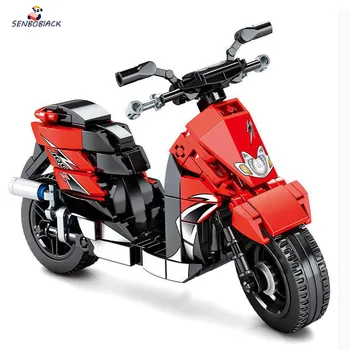 2020 Hračka motocykel model stavebné bloky zostavené puzzle Ducati Kawasaki Yamahari simulácia DIY narodeniny darček mini bloky