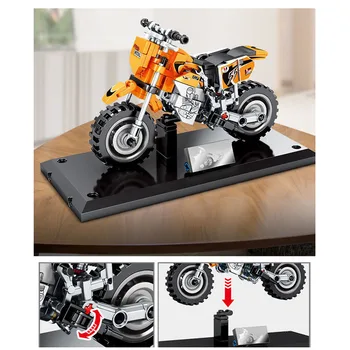 2020 Hračka motocykel model stavebné bloky zostavené puzzle Ducati Kawasaki Yamahari simulácia DIY narodeniny darček mini bloky