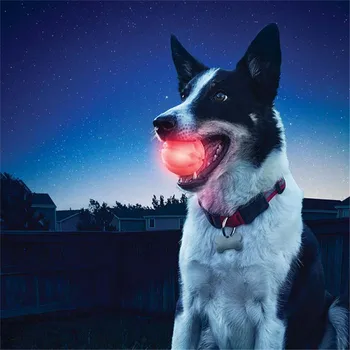 Pet Výcvik Psa Elektronickej LED 7 Farieb Blikajúce Svetelné Psie Zuby Brúsenie Loptu Lesk Interaktívne Hračky