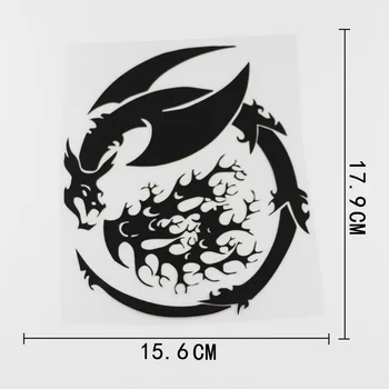 YJZT 15.6CMX17.9 CM Tribal Dragon Magické Stvorenia Umenie Auto Nálepky Vinyl Black/Silver 13C-0156