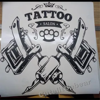 Nové Tattoo Salón Stenu Odtlačkový Tattoo Salón Vinylové Nálepky Shop, Logo Wall Art Decor
