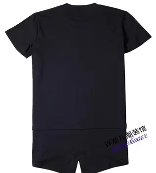 S--XXXL Predávajú Ako Horúce Koláče / Leto Mužov Nové Módne Dvojité Šitie Lem Fishtail Vykreslenie T-shirt