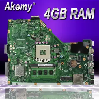 Akemy X55C 4GB RAM Pamäť Doske Pre Asus X55C X55CR X55V X55VD Notebook DDR3 základná doska 60-N0OMB1100-C01 Test
