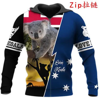Nový Roztomilý Koala 3D Full-tlač Muži/ženy Hoodie/Mikiny/Zip Bunda na Jeseň Zimné Móda Bežné Hoodies Topy
