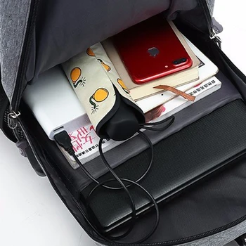 Muži mladých módnych multifunkčné oxford bežné notebook batoh školské tašky usb nabíjanie nepremokavé cestovná taška muž bolsa mochila