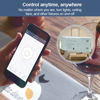 2021 WiFi+RF 433 Vzdialený Hlas Načasovanie Kontroly Tuya WIFI Smart Switch Module Support Domovská stránka Google, Amazon Alexa Štyri Kontrolné Metódy