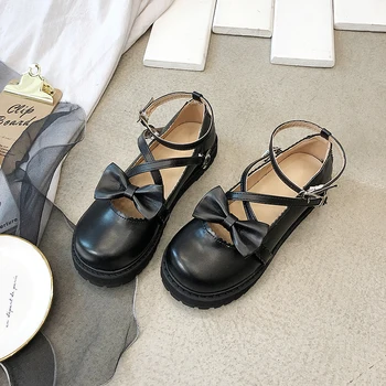 Anglicko malé kožené topánky žena 2020 Jar Nový kórejský Štýl-štýl univerzálny plochý Lori Japonský štýl jk lolita topánky