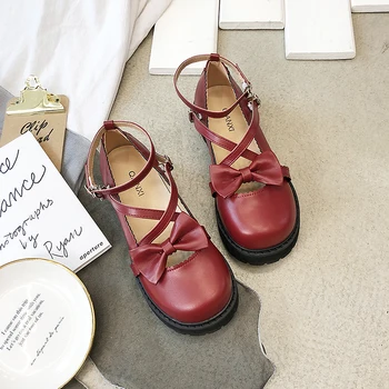Anglicko malé kožené topánky žena 2020 Jar Nový kórejský Štýl-štýl univerzálny plochý Lori Japonský štýl jk lolita topánky