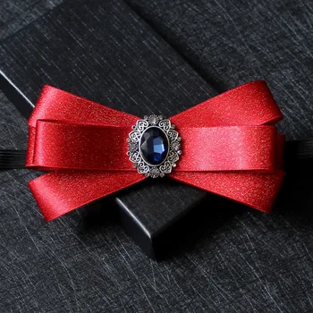 Formálne Muži Ženy Svadobné Krku Golier Košele Páse S Nástrojmi Motýlik Cravat Gentleman Kravata Drahokamu Crystal Bowtie Vianočné Príslušenstvo