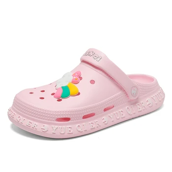 PODĽA LÁTOR Sandále Chlapci 2020 Crocse Dievča Letné Sandále dieťa Bežné Jelly Topánky Sandále Duté Z Oka Bytov Pláž Byty Sandále
