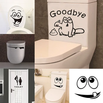 3D Tvorivé Zábavné Nepremokavé Nálepky Kúpeľňa WC Wc Dekorácie Diy Zábavné Umenie Nálepky na Stenu Plagát, Domáce Dekorácie, Nálepky