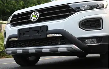 ABS Auto Predný+ Zadný Nárazník Chránič Kryt Stráže Šmyk Doska Hodí sa Pre Volkswagen T-ROC TROC 2018 2019