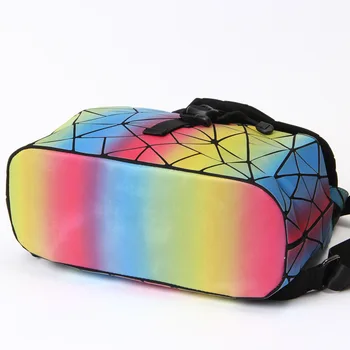 2020 Nové Rainbow Noc Svetelný Geometrické Šnúrkou Športový Batoh Hot Skladacia Farby Laptop Taška Holografické Batoh