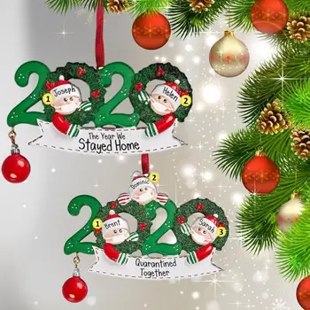 2020 Vianočný Strom Prívesok Vianočný Stromček Visí Ozdoby Rodiny Ozdoba Interiéru Visí Remesiel Domov Svadobné Party